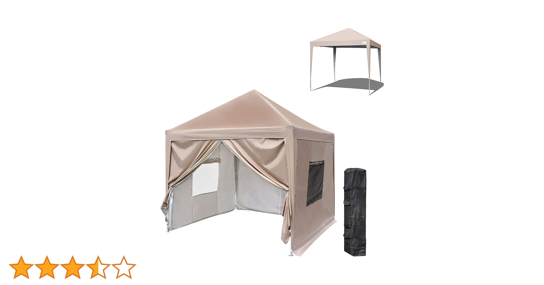 【色:ベージュ_サイズ:2.5m】ADVANCE OUTDOORワンタッチ ター Amazon | ADVANCE OUTDOOR ワンタッチ タープテント 3段階調節